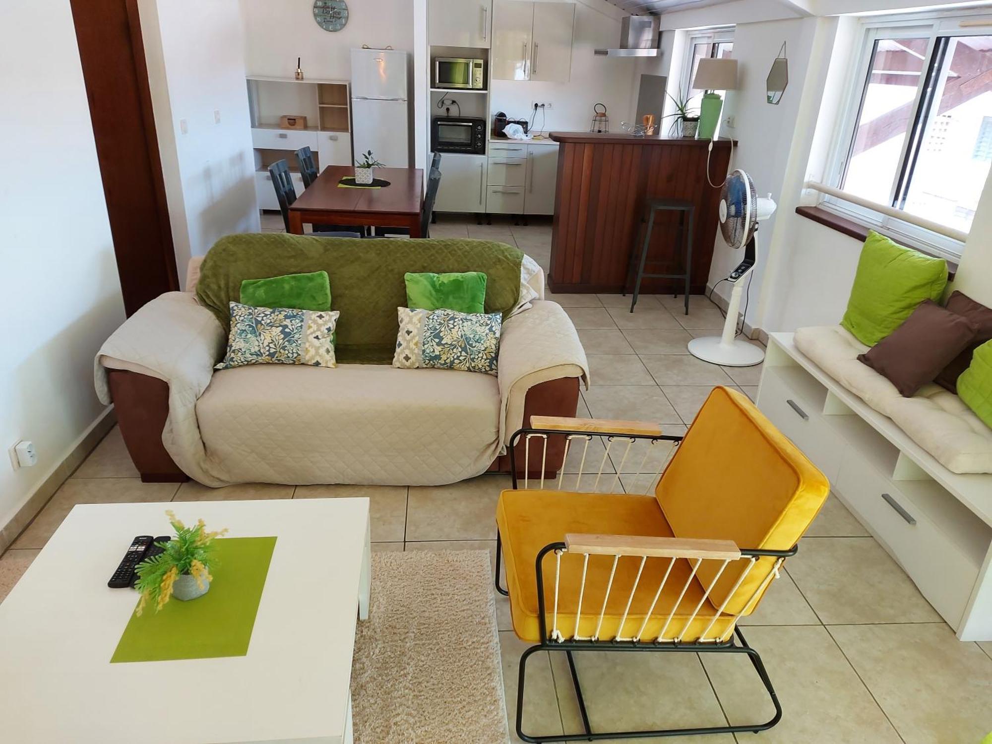 Nana - A 44 - Vue Panoramique- Grand Appartement Cosy Et Lumineux- Cuisine Equipee-Wifi-Clim-Terrasse Cayenne Camera foto